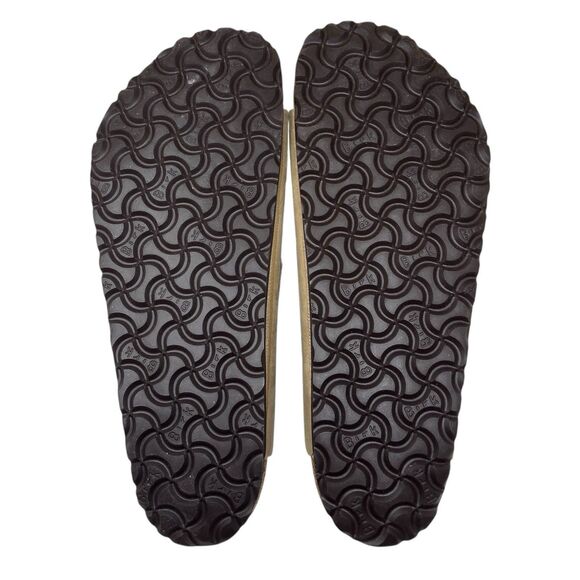 Birkenstock Arizona Sandals Mens 10 Taupe Oiled Leather Slip On Soft Footbed - Picture 10 of 12